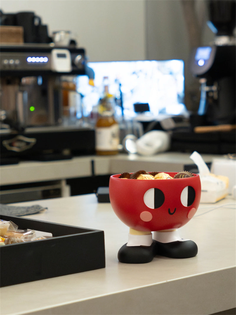 Red Cartoon Apple Storage Jar - Funy Desktop Decoration And Organization