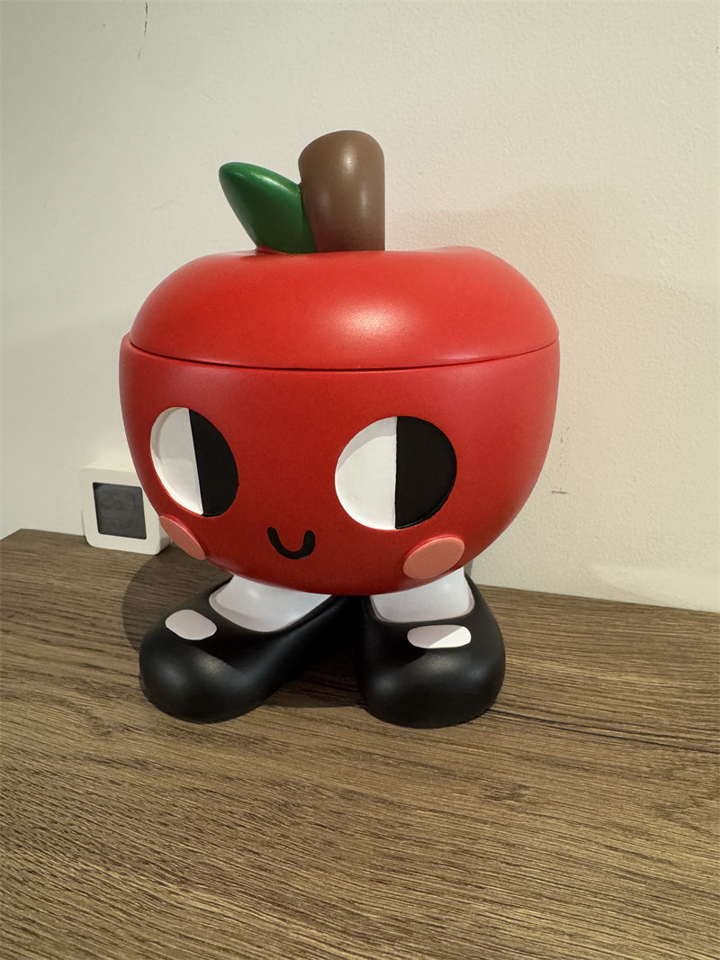 Red Cartoon Apple Storage Jar - Funy Desktop Decoration And Organization