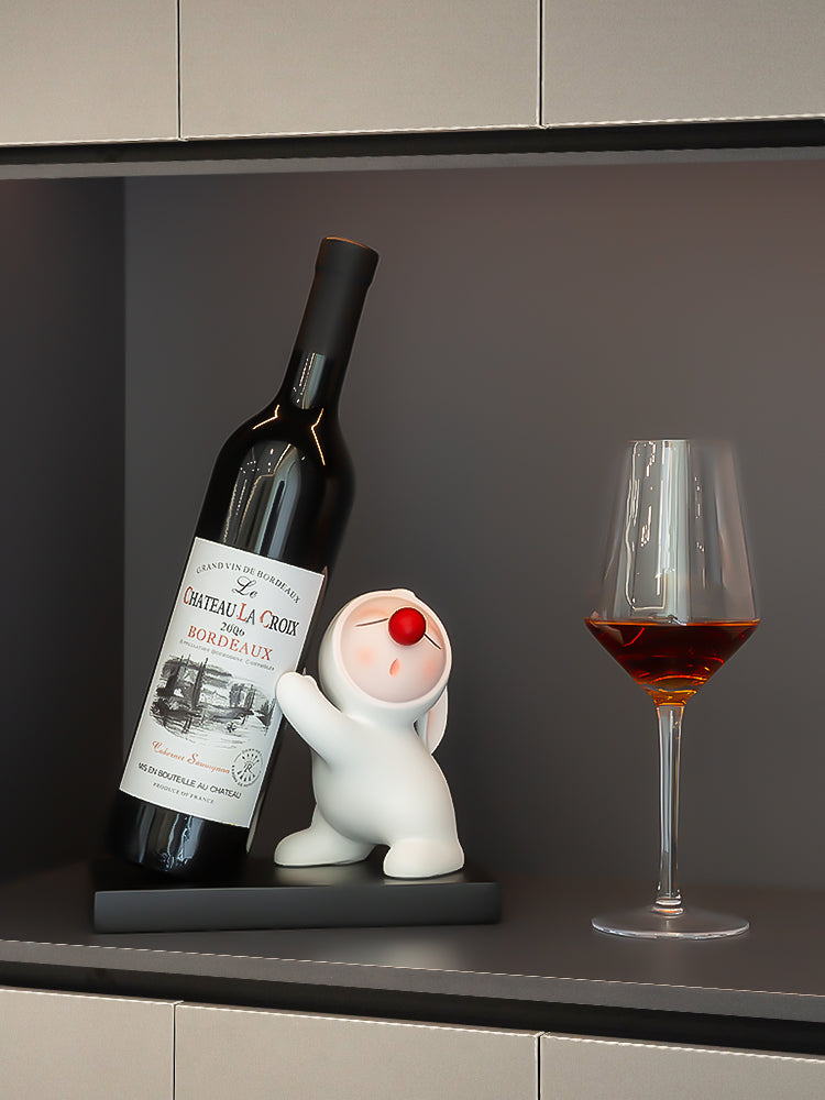 Wine Rabbit Shape Red Nosed Rabbit Wine Rack, Home Decor Ideas,Art Gift – MoreAngle