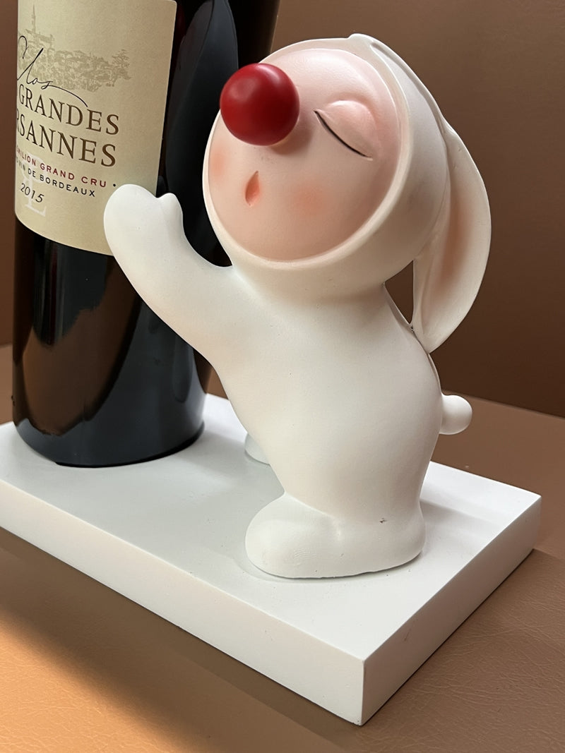 Wine Rabbit Shape Red Nosed Rabbit Wine Rack, Home Decor Ideas,Art Gift – MoreAngle