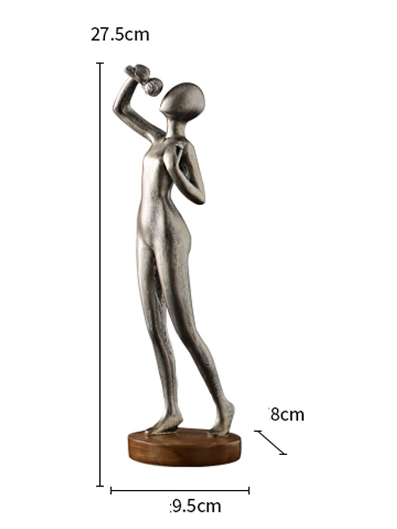 Resin Musician Sculptures - Artistic Home Decor with Cellist, Guitarist & Singer Figurines
