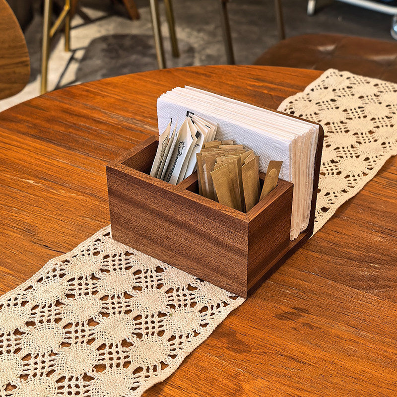 Restaurant Hotel Front Desk Tabletop Tissue Holder, With Toothpick And Cotton Swab Holder