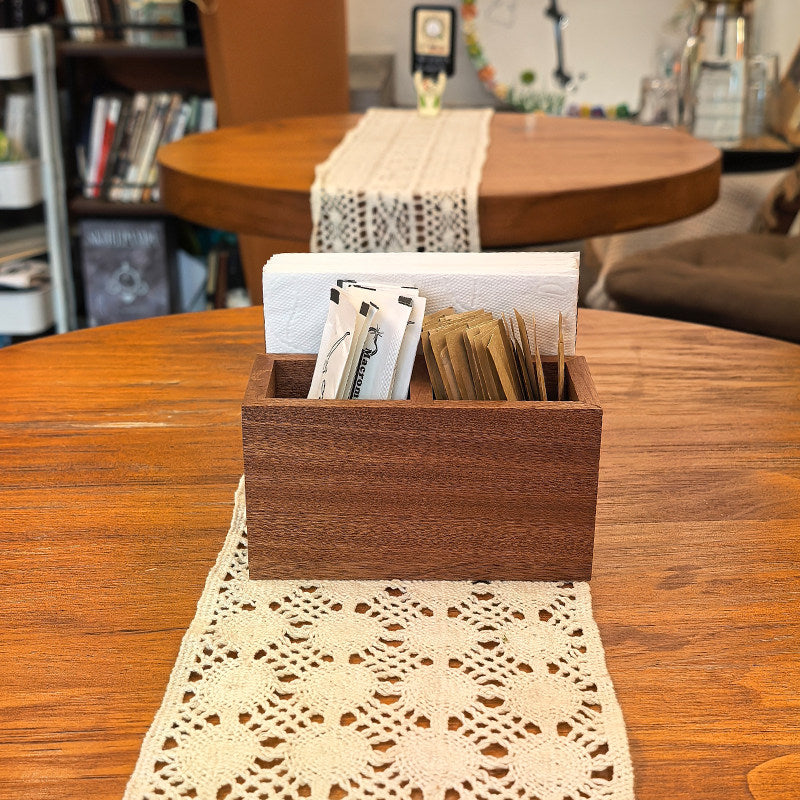 Restaurant Hotel Front Desk Tabletop Tissue Holder, With Toothpick And Cotton Swab Holder