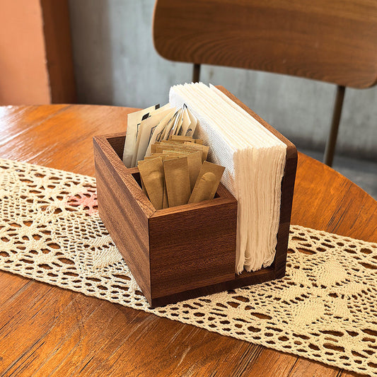 Restaurant Hotel Front Desk Tabletop Tissue Holder, With Toothpick And Cotton Swab Holder