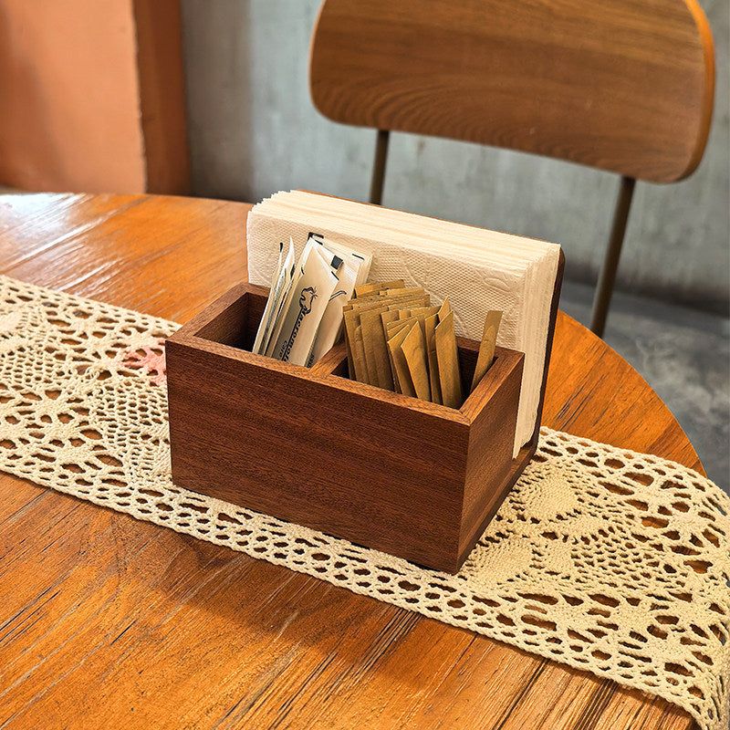 Restaurant Hotel Front Desk Tabletop Tissue Holder, With Toothpick And Cotton Swab Holder