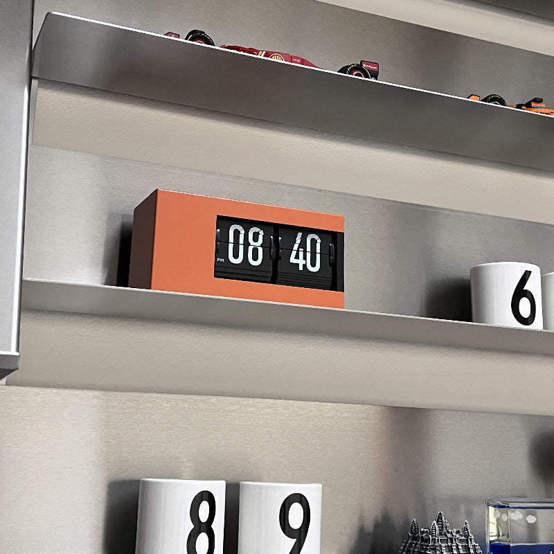Retro Flip Desk Clock - Automatic Flip Clock, Industrial Style Minimalist Decor