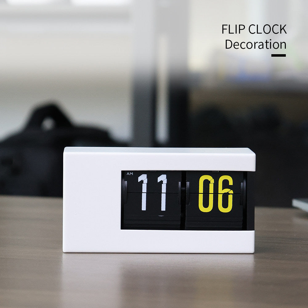 Retro Flip Desk Clock - Automatic Flip Clock, Industrial Style Minimalist Decor