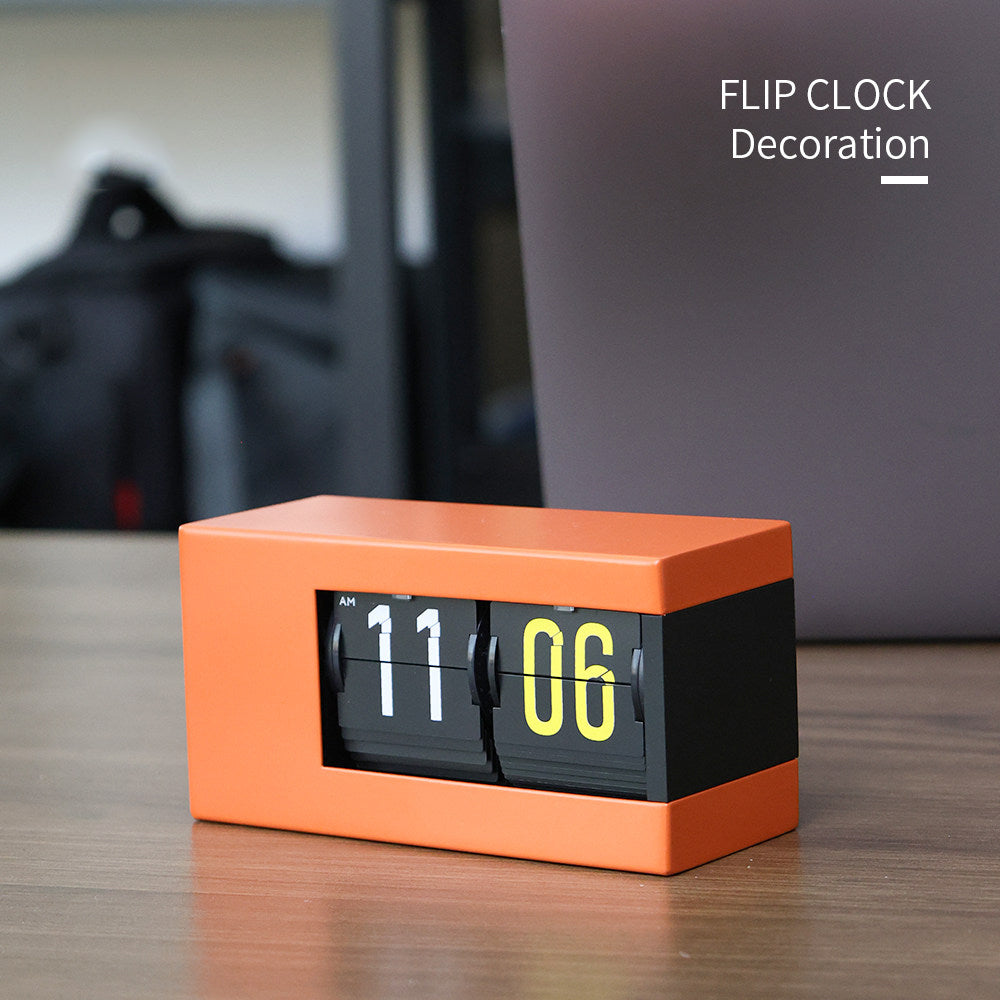 Retro Flip Desk Clock - Automatic Flip Clock, Industrial Style Minimalist Decor