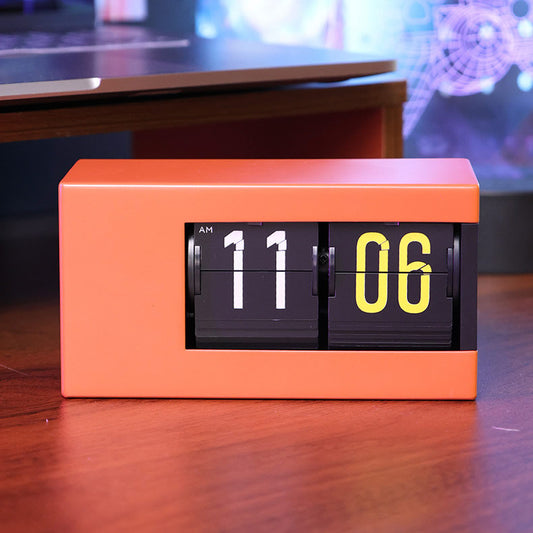 Retro Flip Desk Clock - Automatic Flip Clock, Industrial Style Minimalist Decor