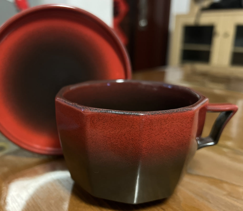 Retro Polygonal Gradient Color Ceramic Coffee Cup
