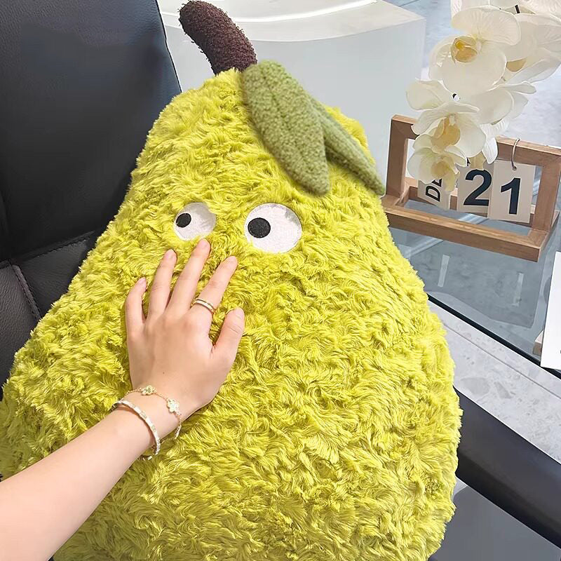 Cute Pear Shaped Plush Pillow - Soft Fruit Throw Pillow for Sofa Bedroom Decor Gift
