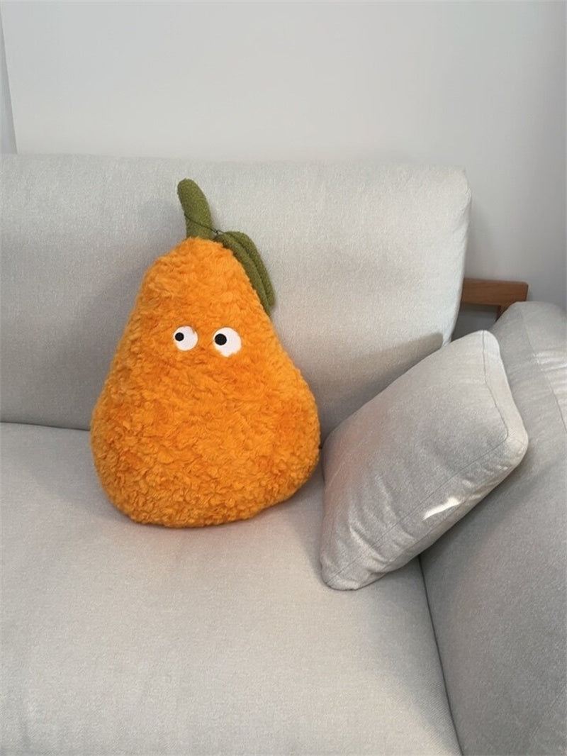 Cute Pear Shaped Plush Pillow - Soft Fruit Throw Pillow for Sofa Bedroom Decor Gift