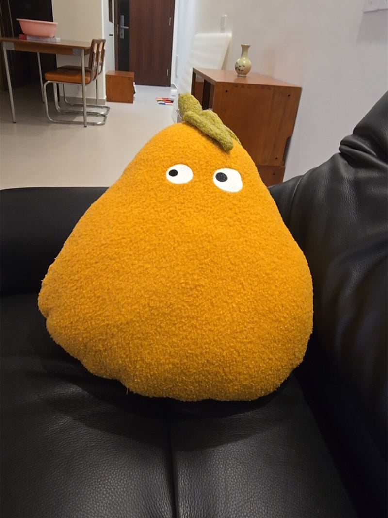 Cute Pear Shaped Plush Pillow - Soft Fruit Throw Pillow for Sofa Bedroom Decor Gift