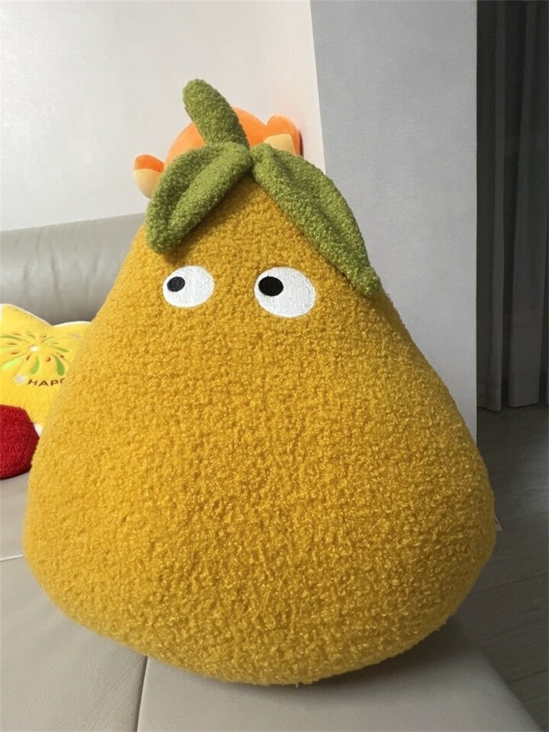 Cute Pear Shaped Plush Pillow - Soft Fruit Throw Pillow for Sofa Bedroom Decor Gift