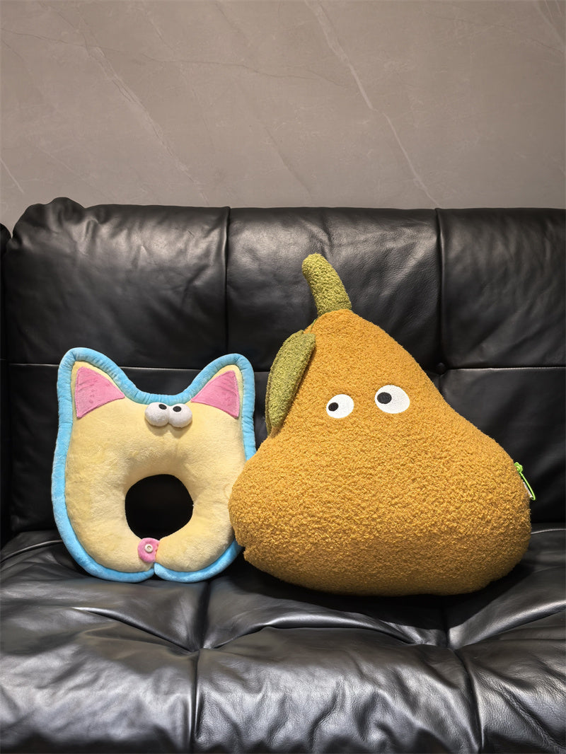 Cute Pear Shaped Plush Pillow - Soft Fruit Throw Pillow for Sofa Bedroom Decor Gift