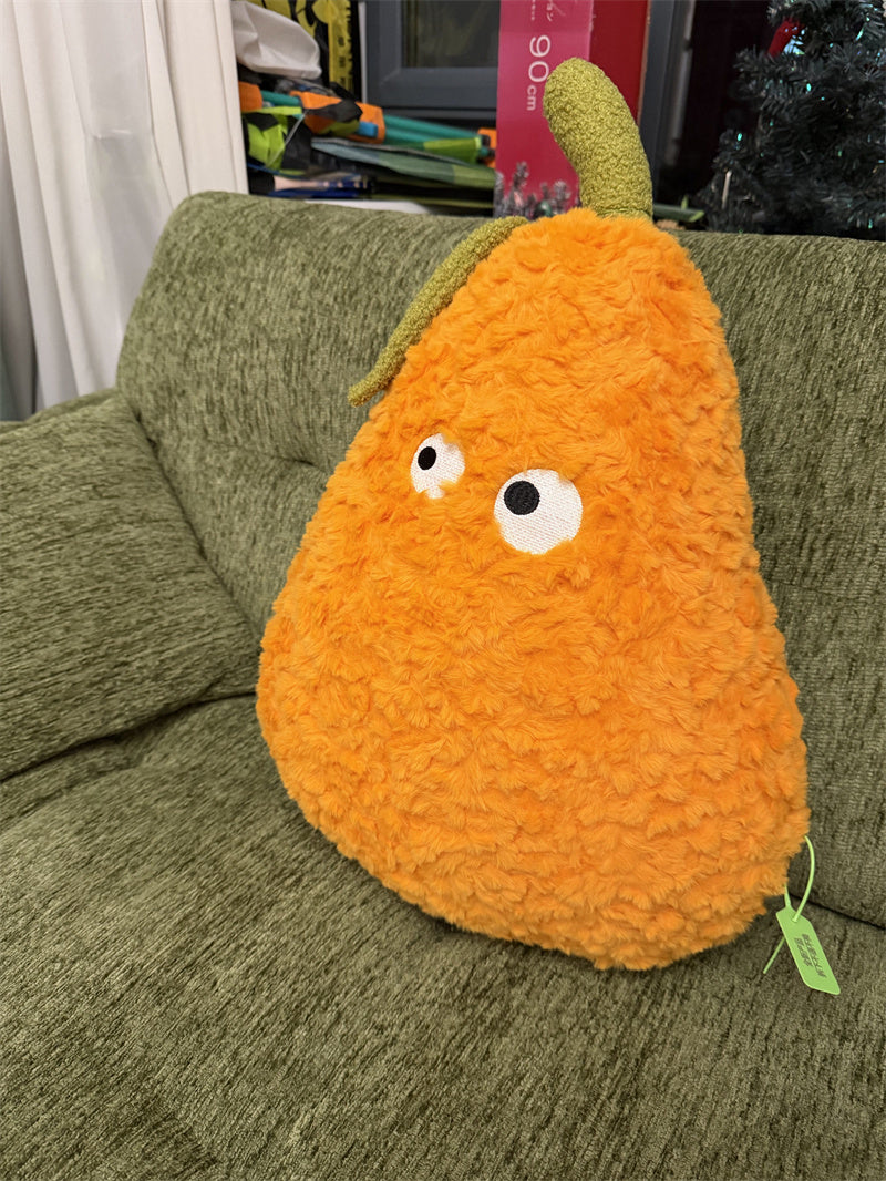 Cute Pear Shaped Plush Pillow - Soft Fruit Throw Pillow for Sofa Bedroom Decor Gift