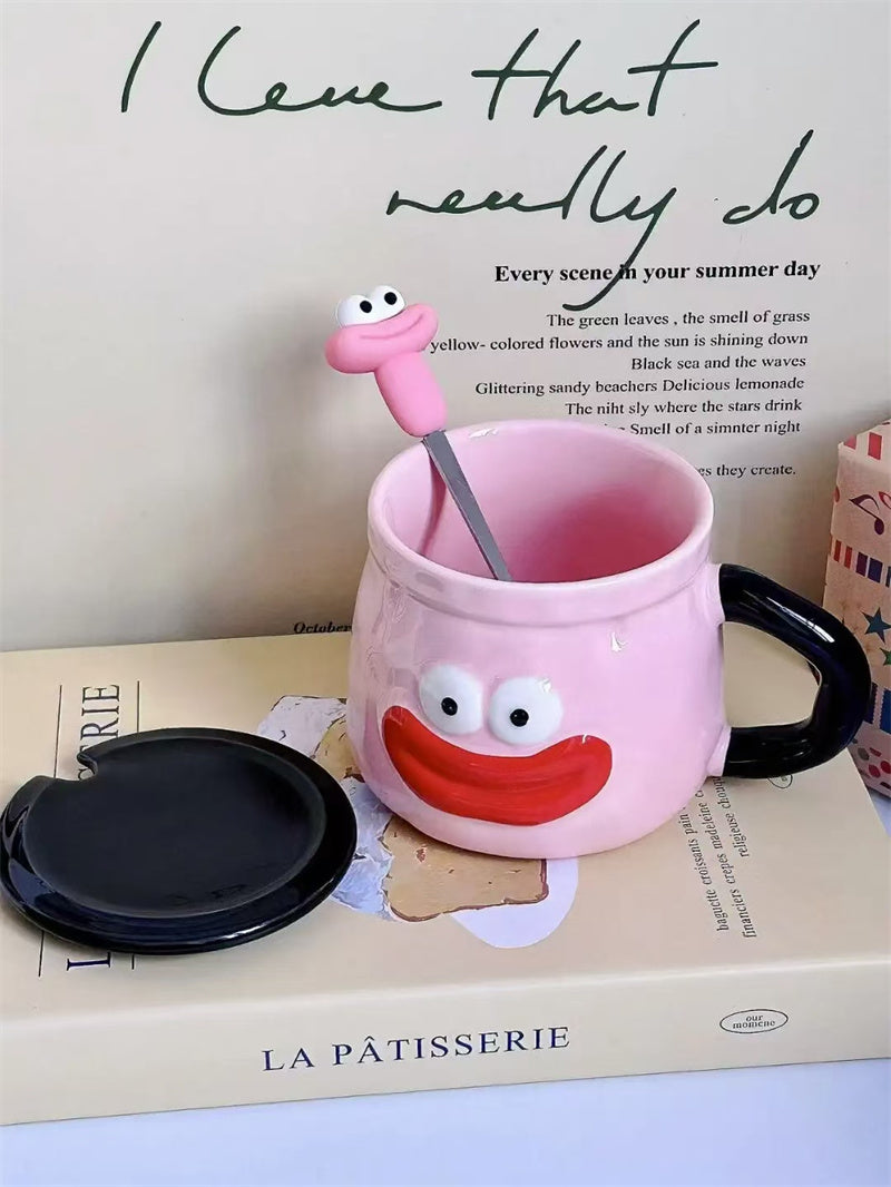 Sexy Red Lips Ceramic Mug - Bold and Fun Coffee Cup for Home or Office