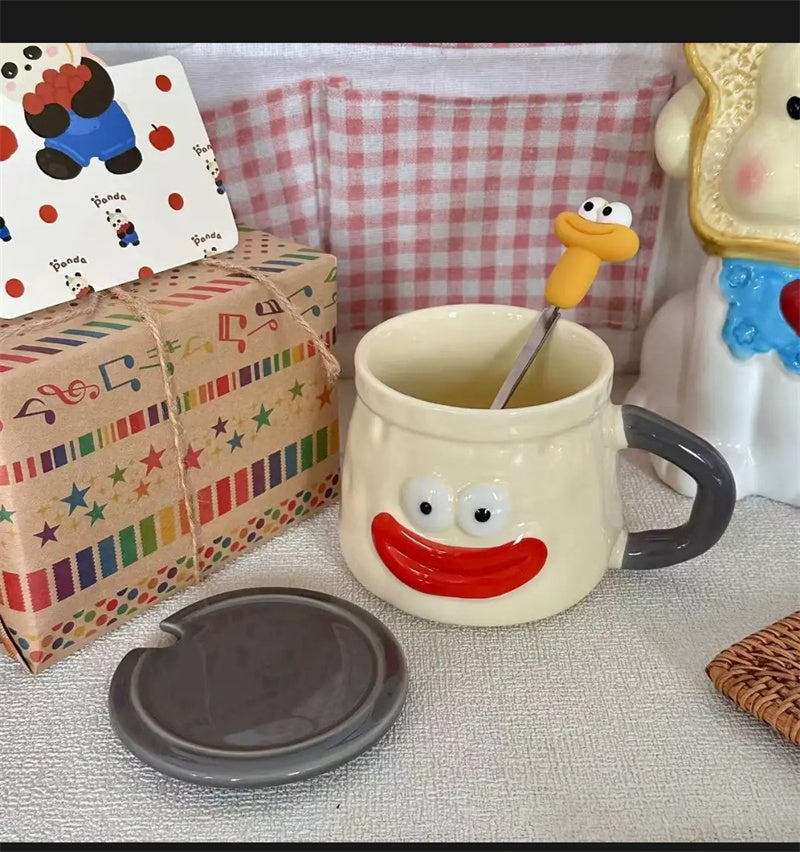 Sexy Red Lips Ceramic Mug - Bold and Fun Coffee Cup for Home or Office