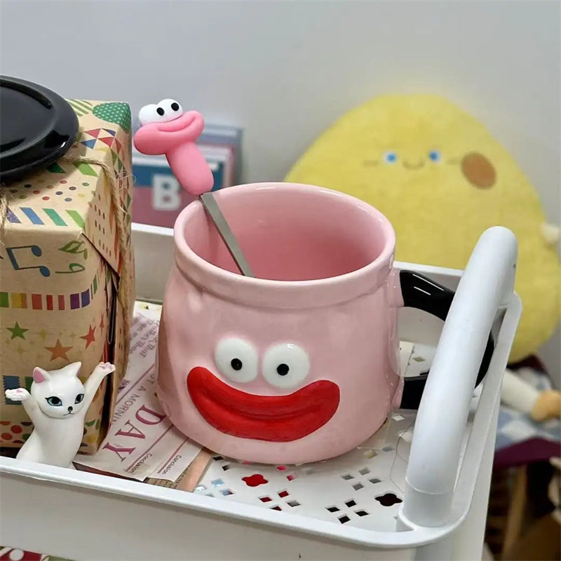 Sexy Red Lips Ceramic Mug - Bold and Fun Coffee Cup for Home or Office
