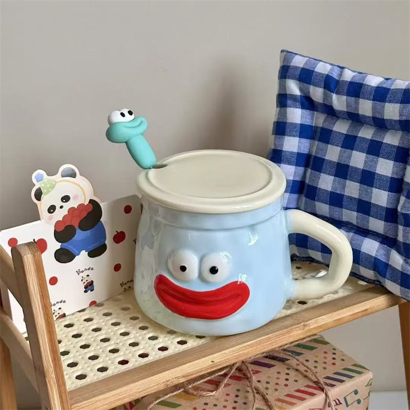 Sexy Red Lips Ceramic Mug - Bold and Fun Coffee Cup for Home or Office