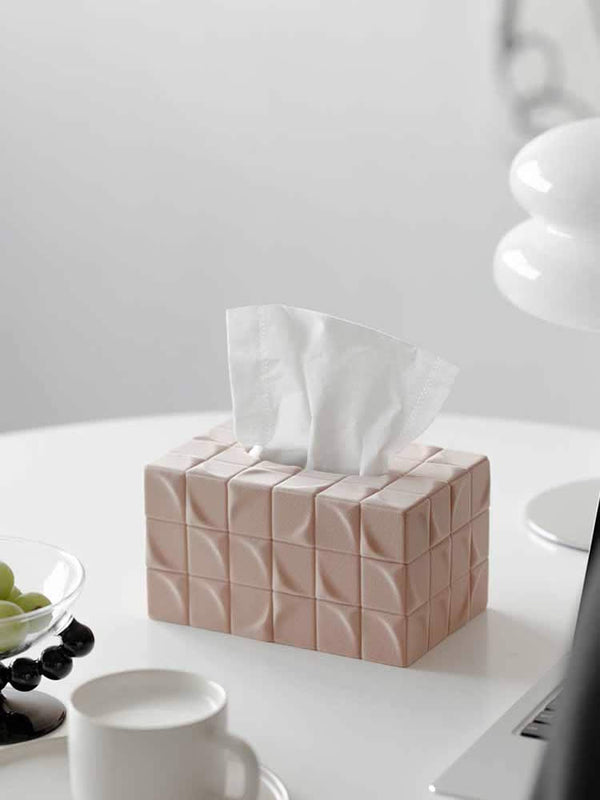 Simple Artistic Cube Ceramic Tissue Box, Rubik'S Cube Design Inspirati ...