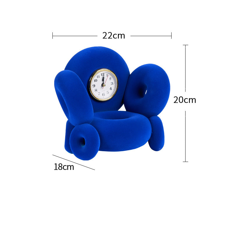 Sofa Chair Table Clock - Quirky Modern Desktop Decor & Bedside Clock