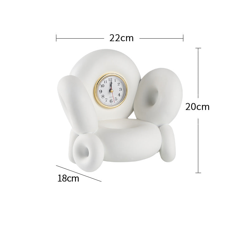 Sofa Chair Table Clock - Quirky Modern Desktop Decor & Bedside Clock