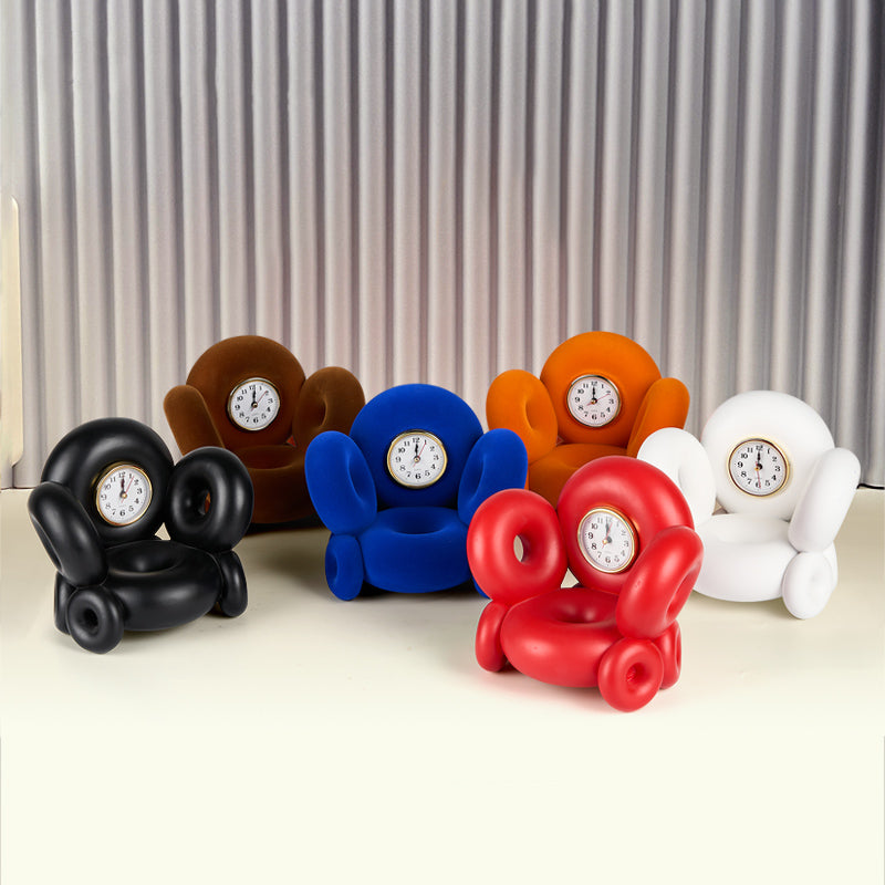 Sofa Chair Table Clock - Quirky Modern Desktop Decor & Bedside Clock