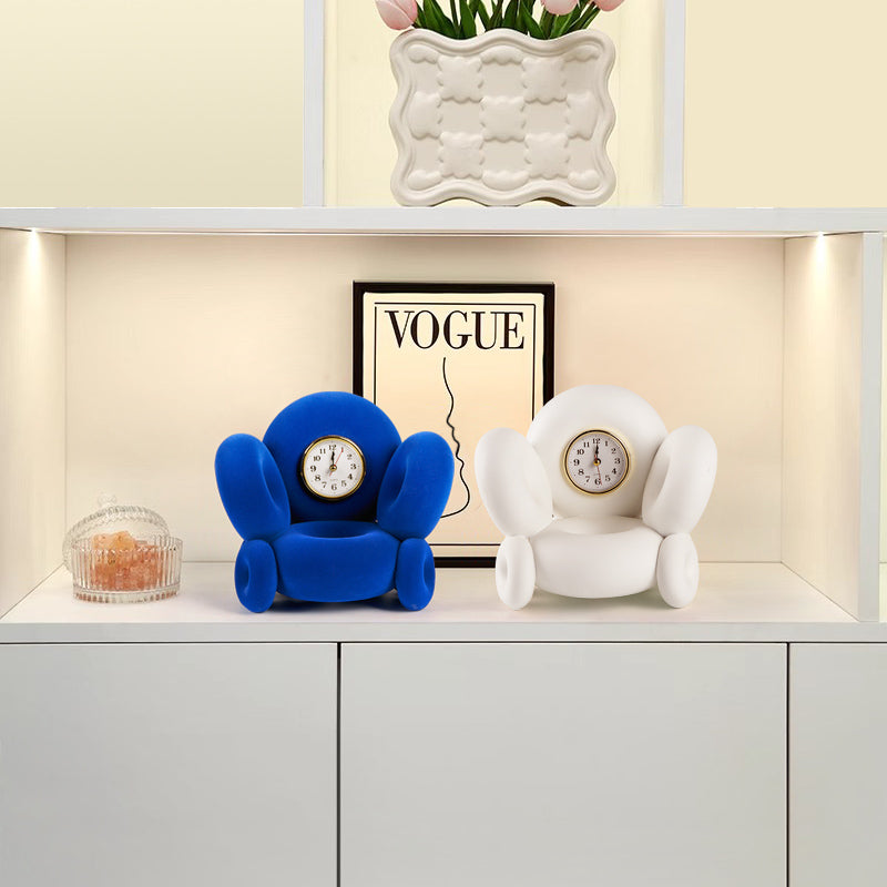 Sofa Chair Table Clock - Quirky Modern Desktop Decor & Bedside Clock