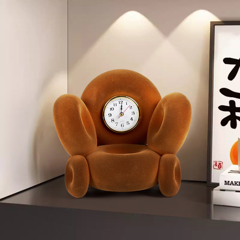 Sofa Chair Table Clock - Quirky Modern Desktop Decor & Bedside Clock