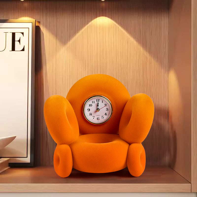 Sofa Chair Table Clock - Quirky Modern Desktop Decor & Bedside Clock