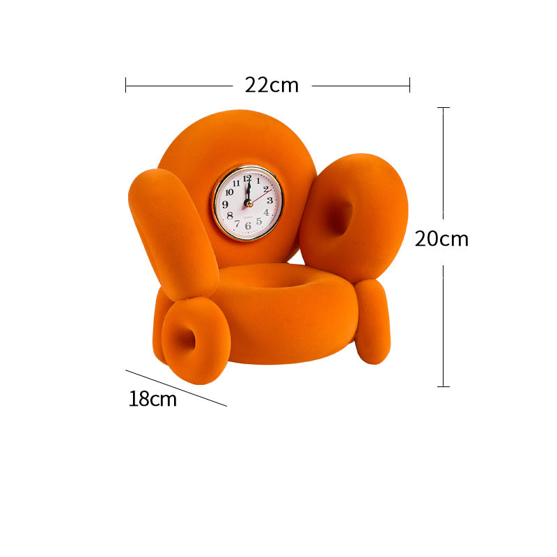 Sofa Chair Table Clock - Quirky Modern Desktop Decor & Bedside Clock