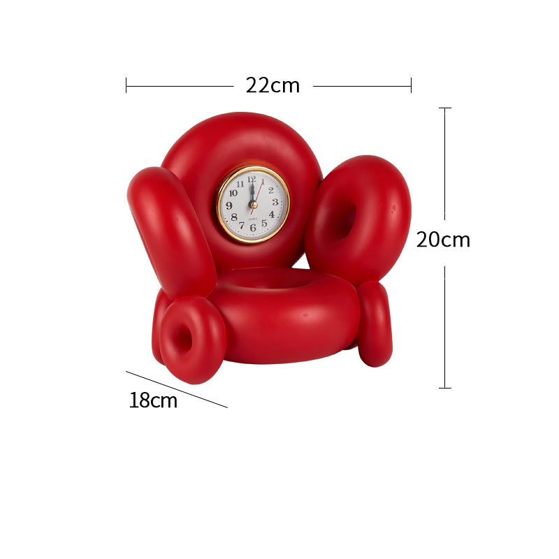 Sofa Chair Table Clock - Quirky Modern Desktop Decor & Bedside Clock