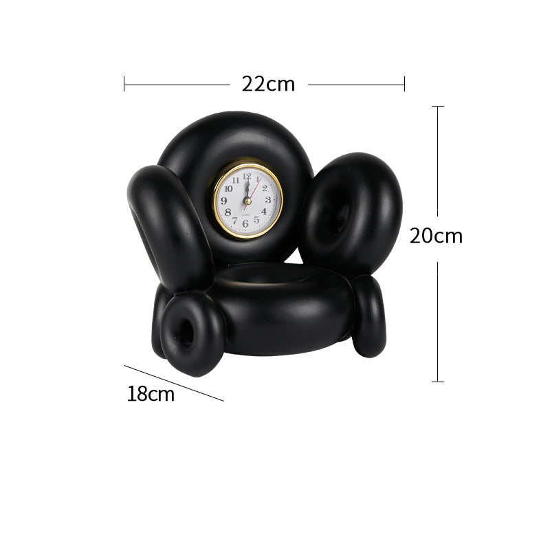 Sofa Chair Table Clock - Quirky Modern Desktop Decor & Bedside Clock