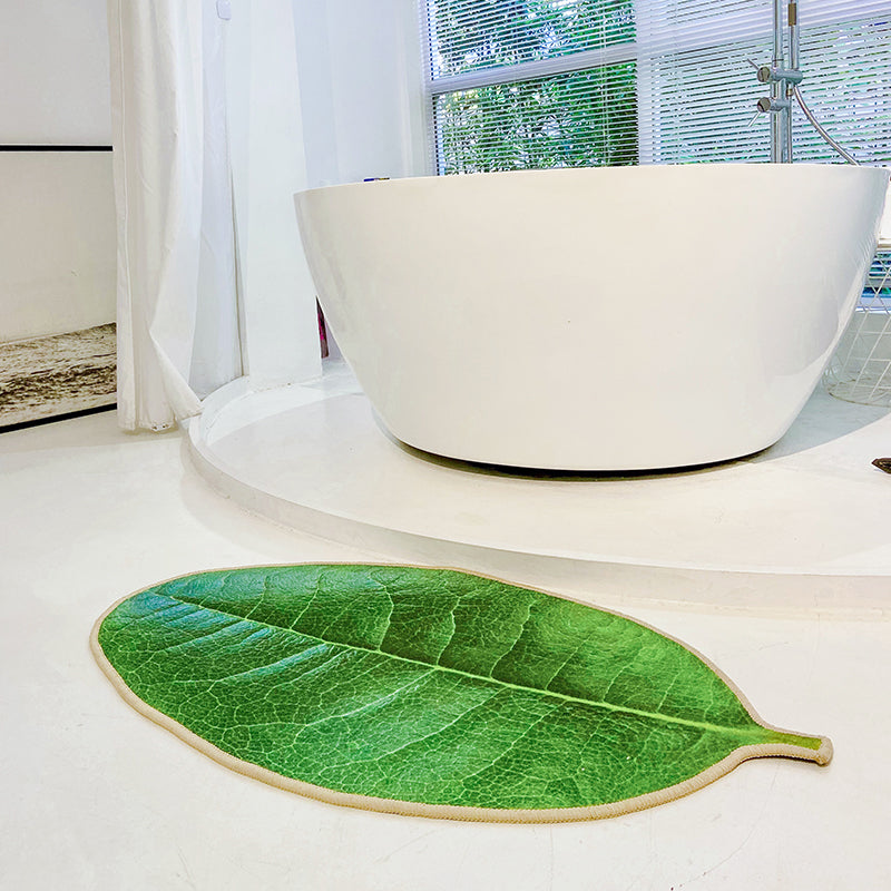Soft Chenille Leaf Rug - Nature-Inspired Floor Mat for Living Room, Bedroom, Nursery Decor