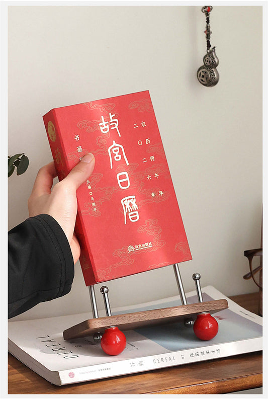 Solid Wood CD Display Stand & Book Holder - Multi-Functional Desktop Organizer Rack for Office Home Desk Storage Decor