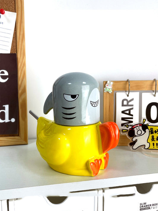 Super Ugly Mug, Funny Shark And Chicken Body Combination
