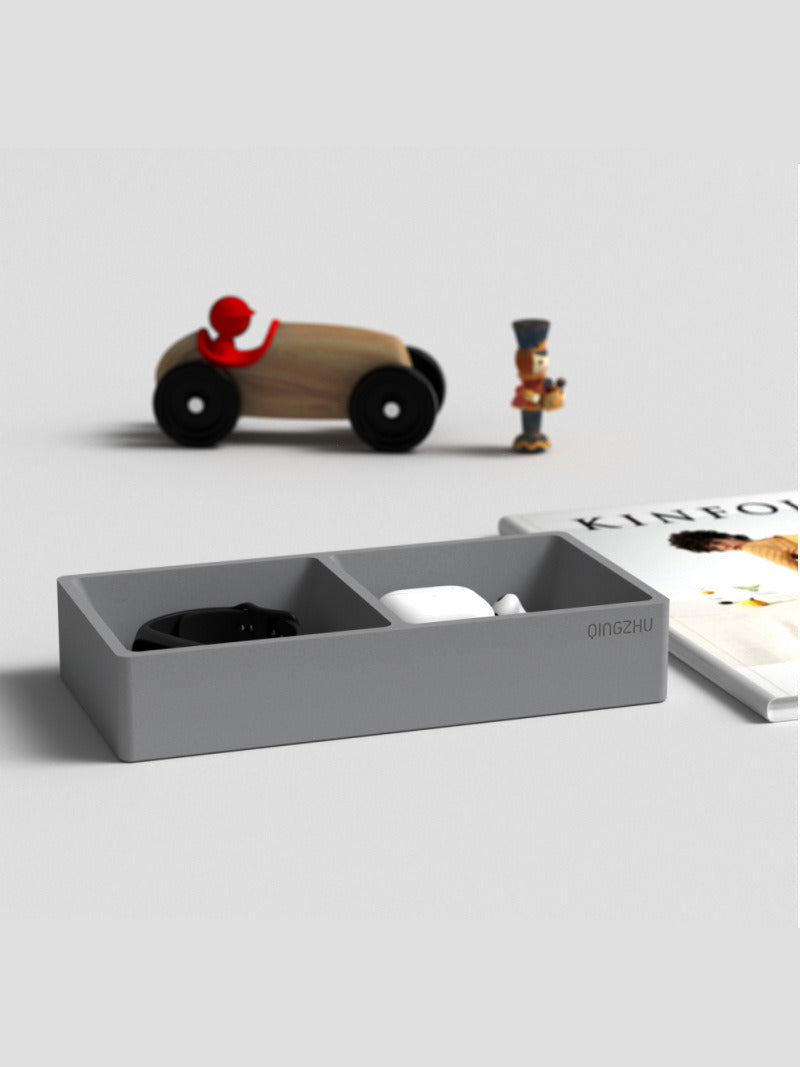 Unique Concrete Art Desktop Storage Box, Jewelry Key Organize