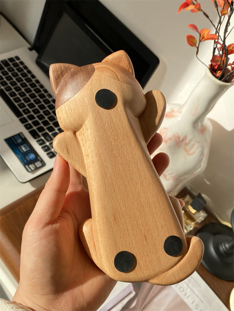 Valentine’s Day Wooden Cat Jewelry Organizer - Romantic Gift for Her with Velvet Lining for Rings, Earrings & Delicate Accessories