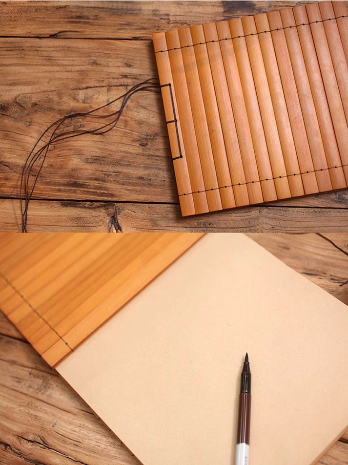 Vintage Bamboo Scroll Notebook - Unique Gift Ideas – More Angle