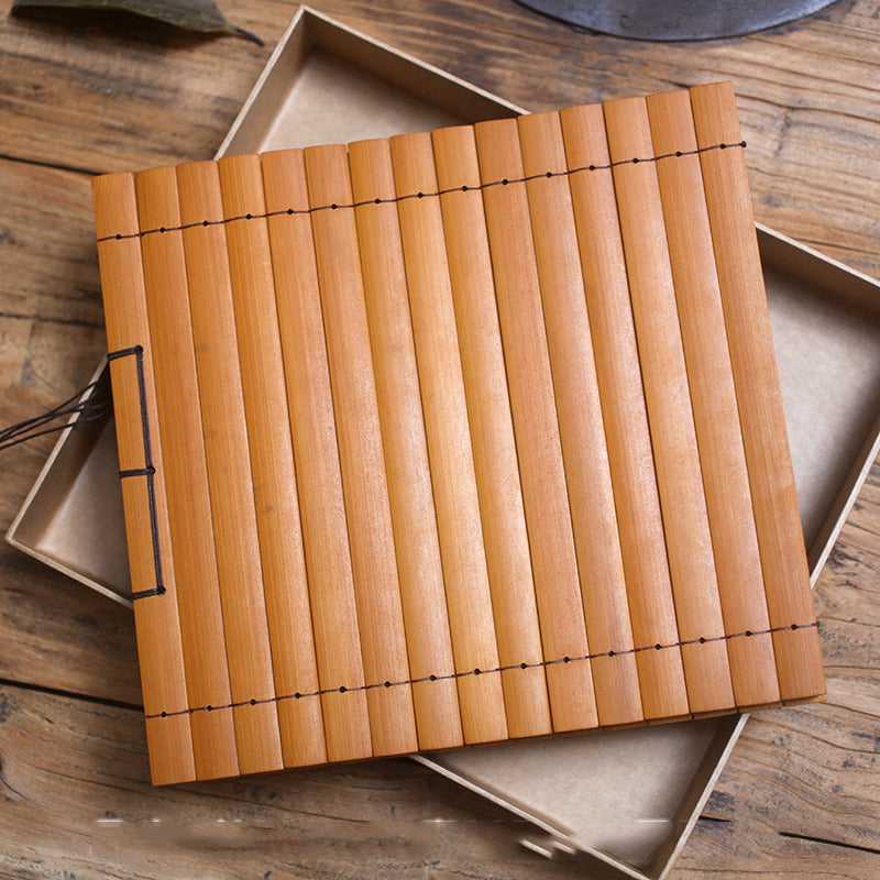 Vintage Bamboo Scroll Notebook - Unique Gift Ideas – More Angle