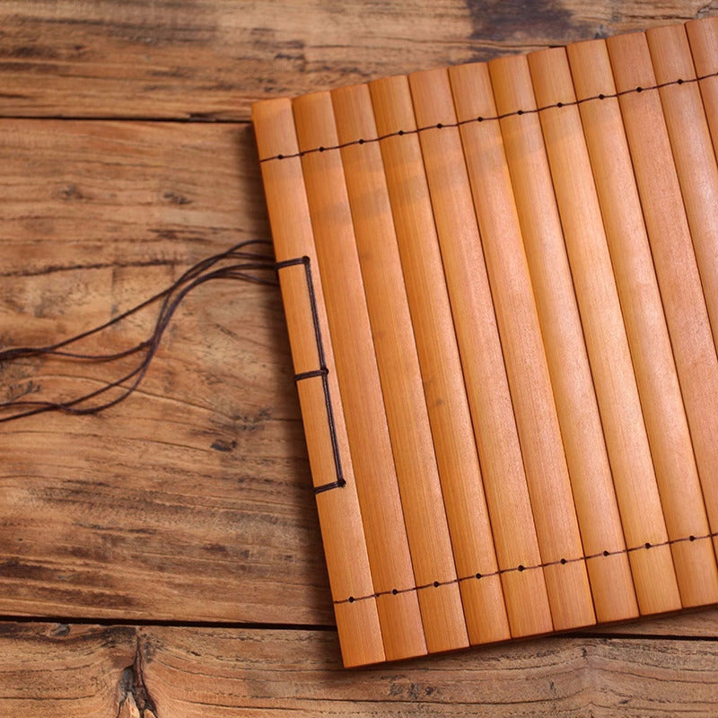 Vintage Bamboo Scroll Notebook - Unique Gift Ideas – More Angle