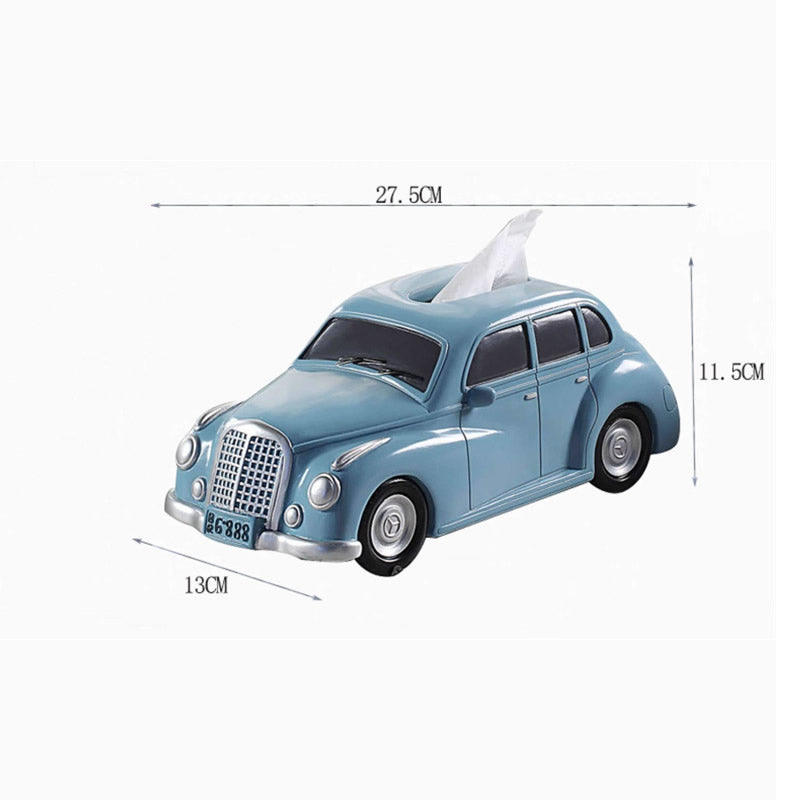 Vintage Classic London Taxi Car Tissue Box Cover, Retro Sedan Shaped Napkin Dispenser,Funny Car Tissue Holder