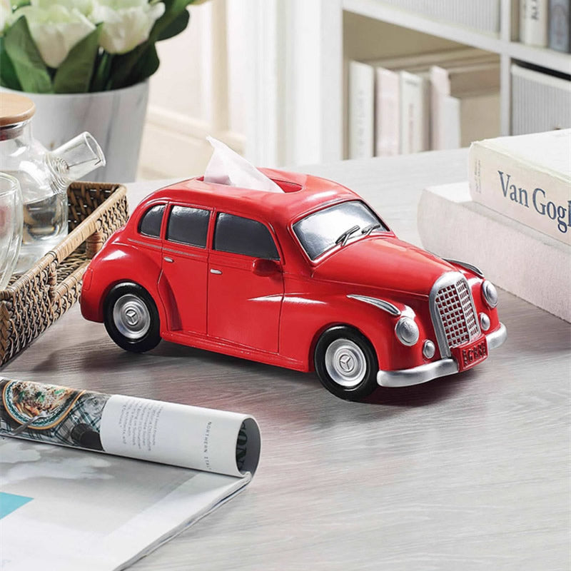 Vintage Classic London Taxi Car Tissue Box Cover, Retro Sedan Shaped Napkin Dispenser,Funny Car Tissue Holder