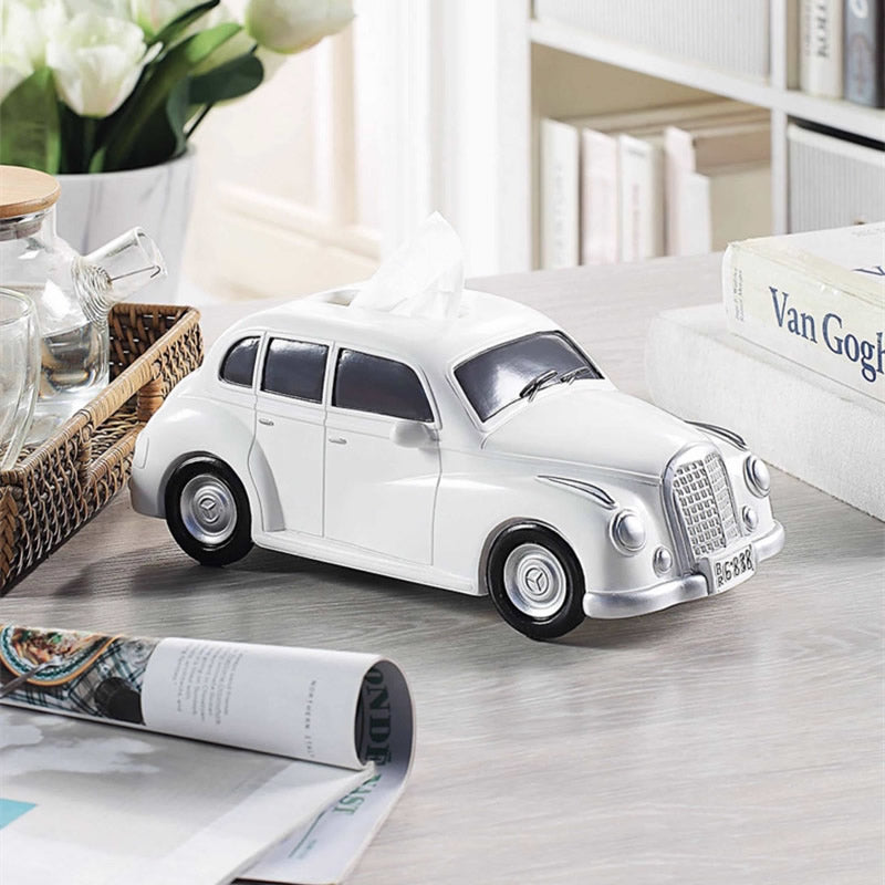 Vintage Classic London Taxi Car Tissue Box Cover, Retro Sedan Shaped Napkin Dispenser,Funny Car Tissue Holder