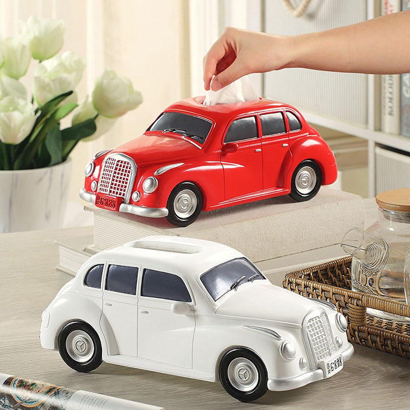 Vintage Classic London Taxi Car Tissue Box Cover, Retro Sedan Shaped Napkin Dispenser,Funny Car Tissue Holder
