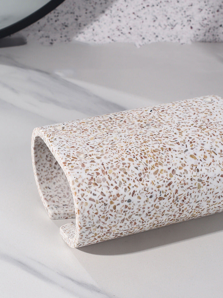 Vintage Faux Terrazzo Concrete Tissue Box: Minimalist Home Decor