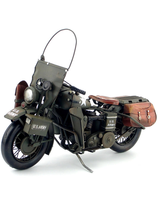 Vintage Iron Motorcycle Model, American Harley Motorcycle Decorative Ornaments