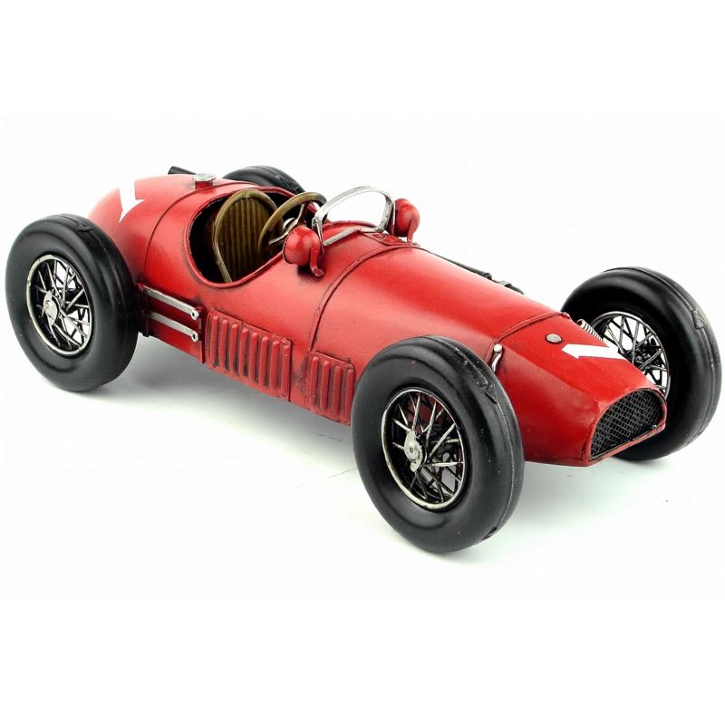 Vintage Iron Racing Car Model – Classic Red Collectible for Car Enthusiasts & Home Decor