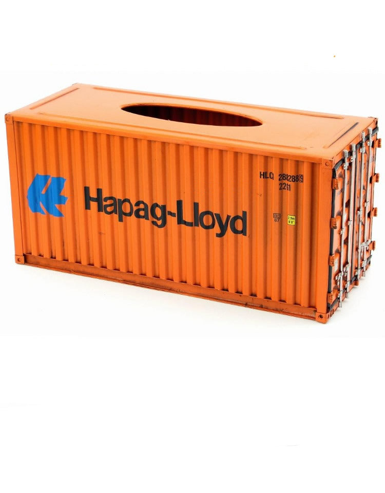 Vintage Orange Iron Container Tissue Box: Industrial Chic Decor – MoreAngle